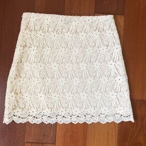 Zara guipure lace mini skirt XS